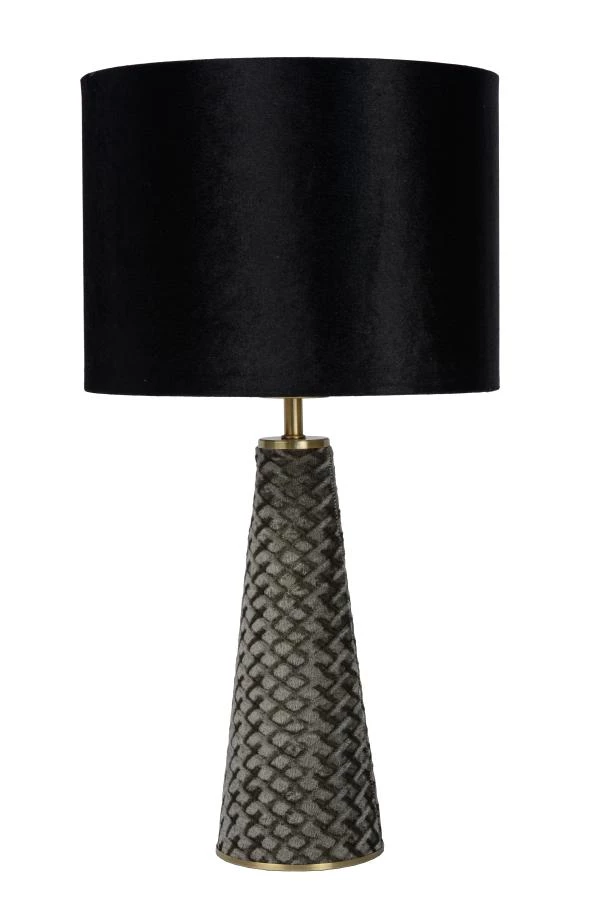 Lucide EXTRAVAGANZA VELVET - Lampe de table - Ø 25 cm - 1xE27 - Noir - éteint